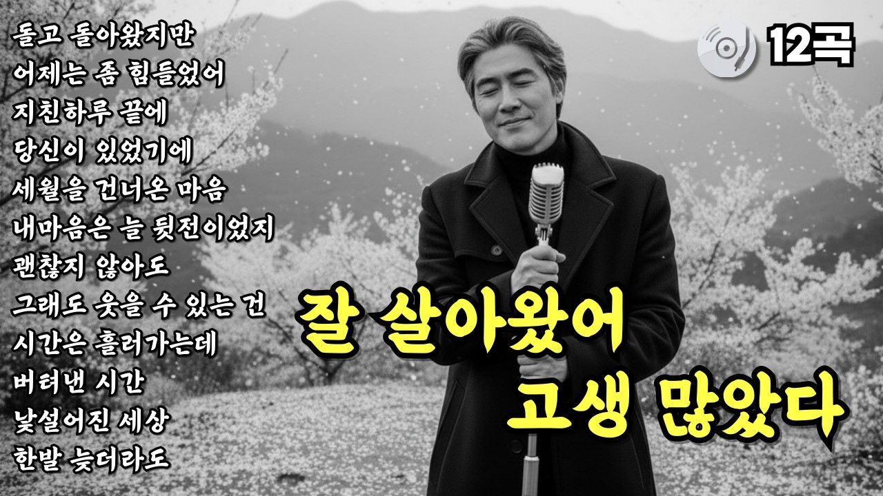 ✨눈물나는 인생 잘 살아왔어 고생많았다 | 위로가 되는 중년감성 트로트 발라드 12곡 모음
