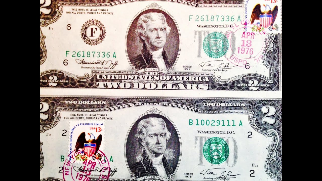 Specially Stamped 1976 Two Dollar Bill (Worth $5 Each)