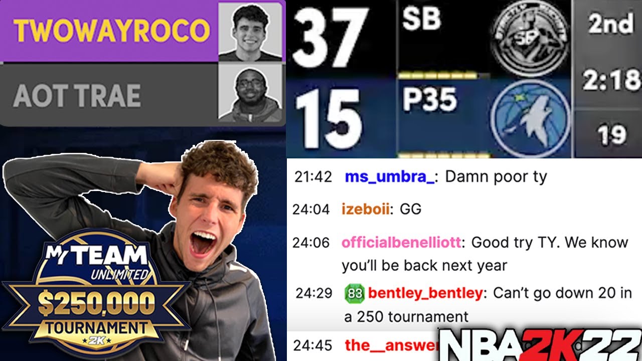 I FELL BEHIND BY 22 POINTS IN THE OPENING ROUND OF THE $250K TOURNAMENT.. NBA 2K22 MyTEAM (REACTION)