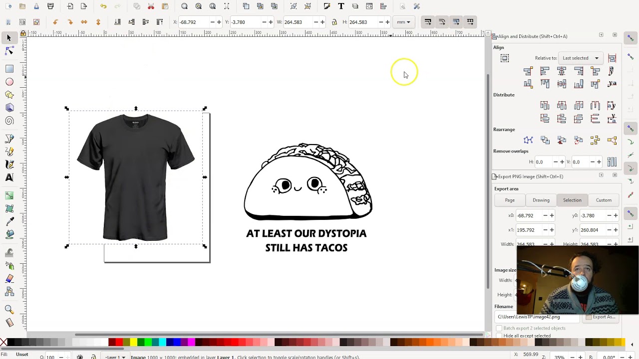 Design a T shirt in Inkscape