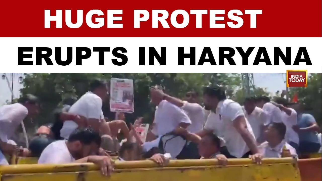 Youth Congress March To Haryana CM's Residence Halted, Police Use Water Cannons In Kurukshetra