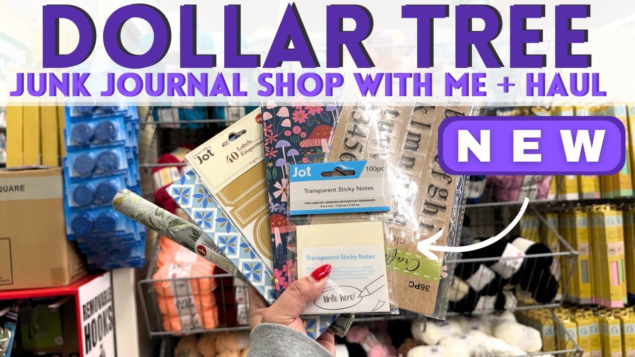Beginner&rsquo;s Junk Journal Kit on a Budget? Dollar Tree Has It All! NEW ITEMS! #dollartreehaul
