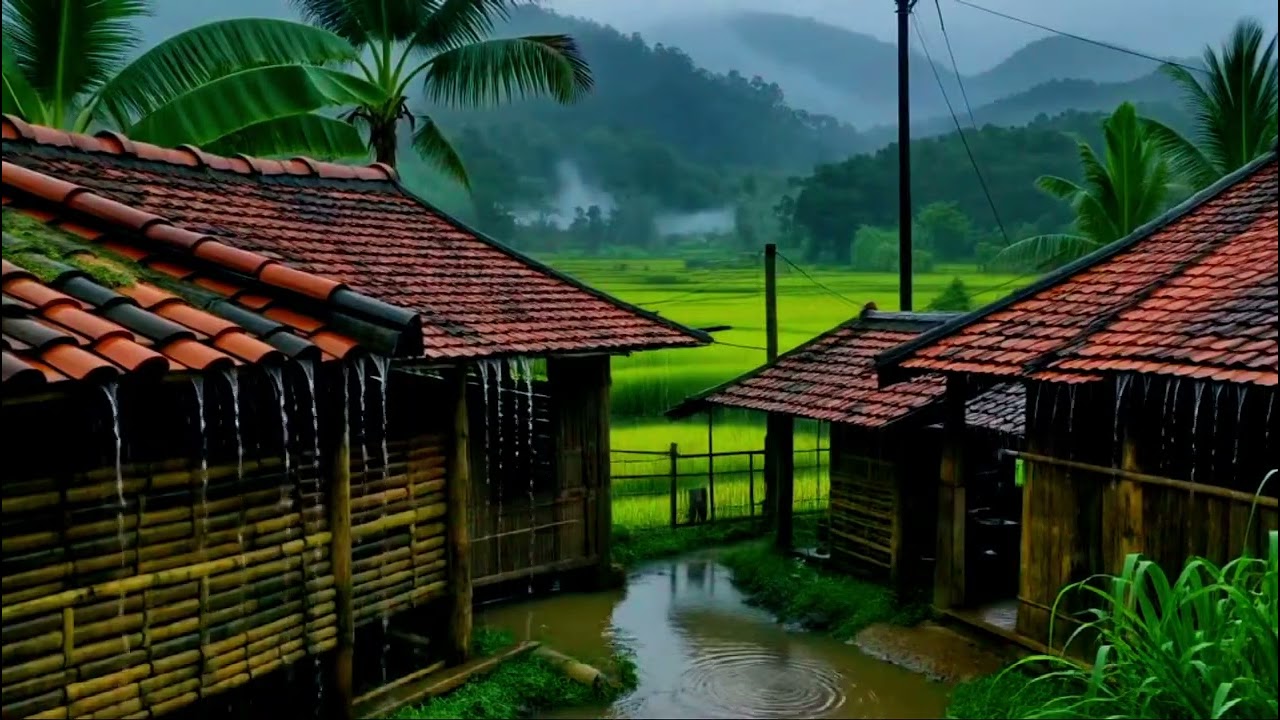 Gentle Rain in a Peaceful Country Setting Relaxation • Nature Sounds • Sleep Aid