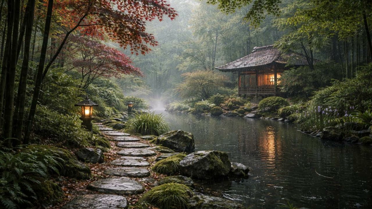 | No Ads. Relaxing Rain Sounds for Deep Sleep. Calm Piano & Rain for Stress Relief and Sleep😴🥱💤