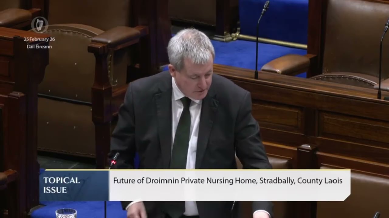 Willie Aird TD on Droimnín private nursing home in Stradbally, County Laois