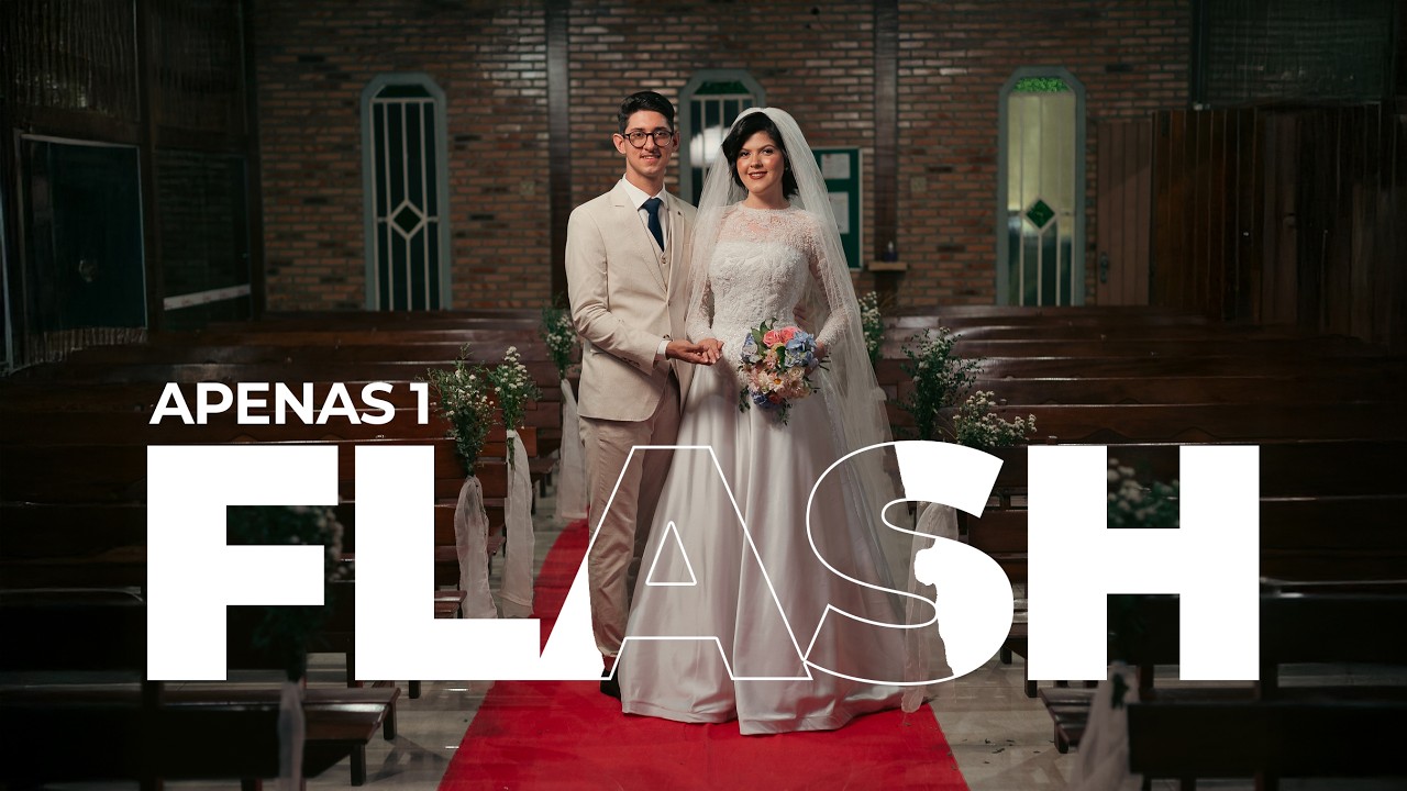 Fotografei um casamento com apenas 1 flash