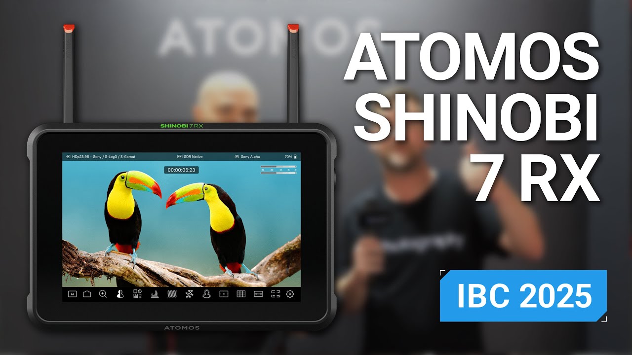 Atomos shows off the new Atomos Shinobi 7 RX wireless field monitor