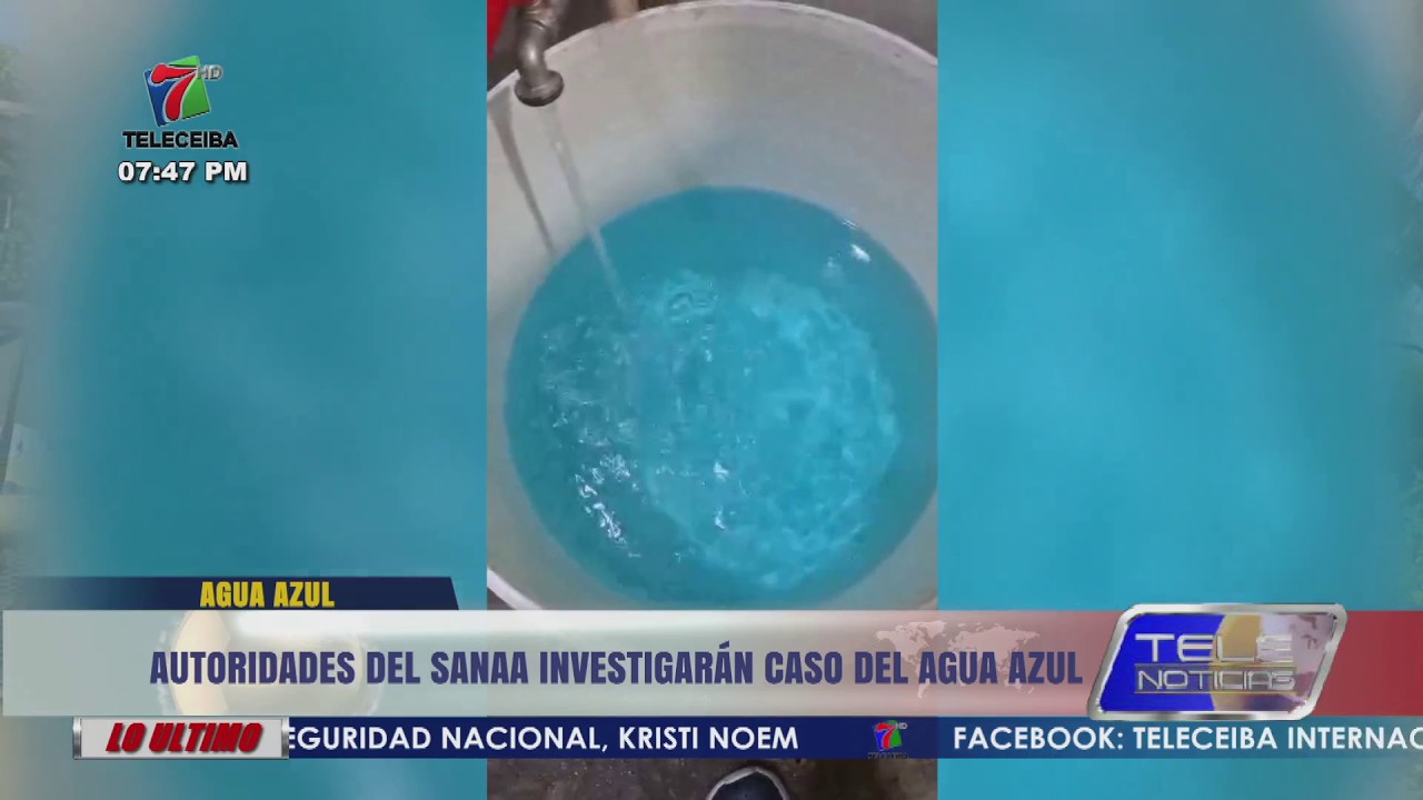 Autoridades del SANAA investigarán caso del agua azul en La Ceiba