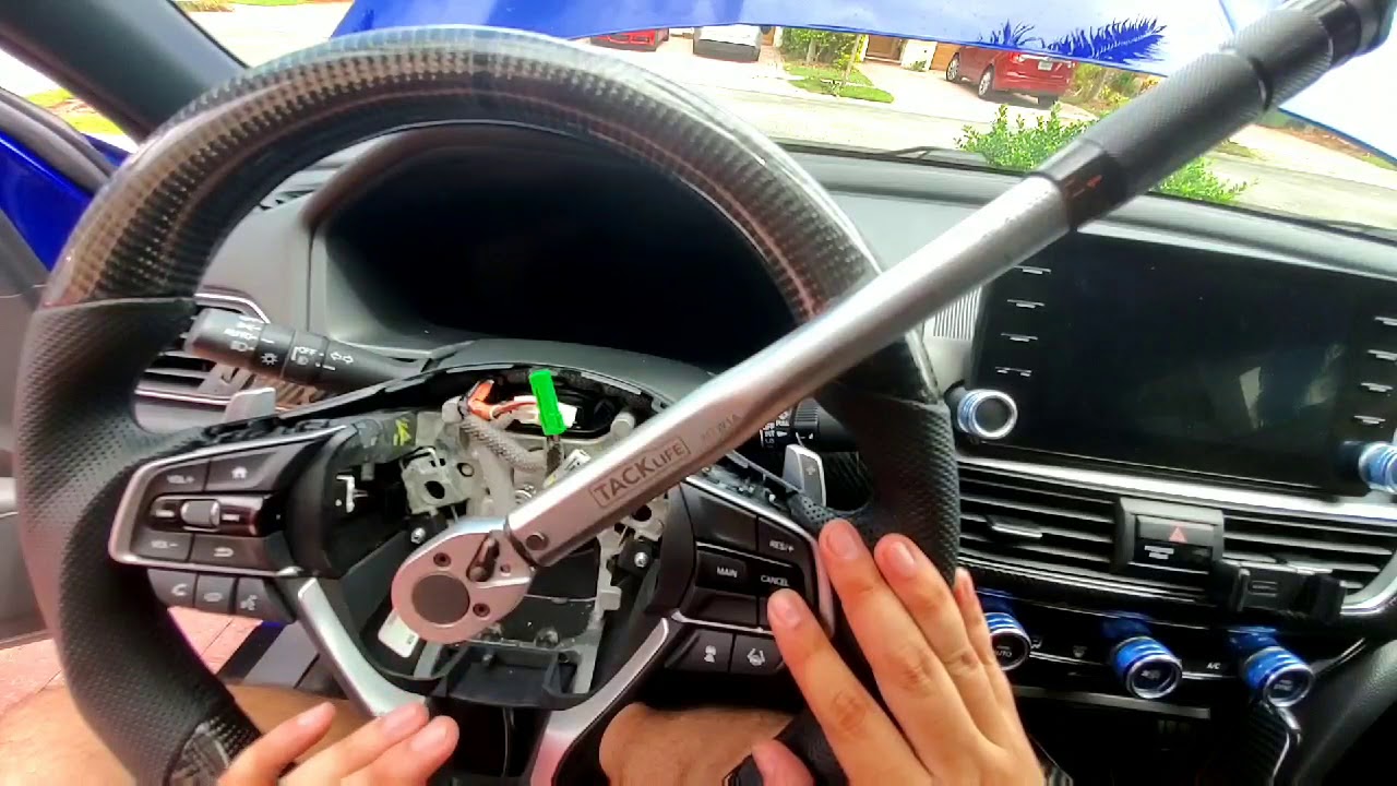 Carbon Fiber Steering Wheel Install on Honda Accord 2018-2020