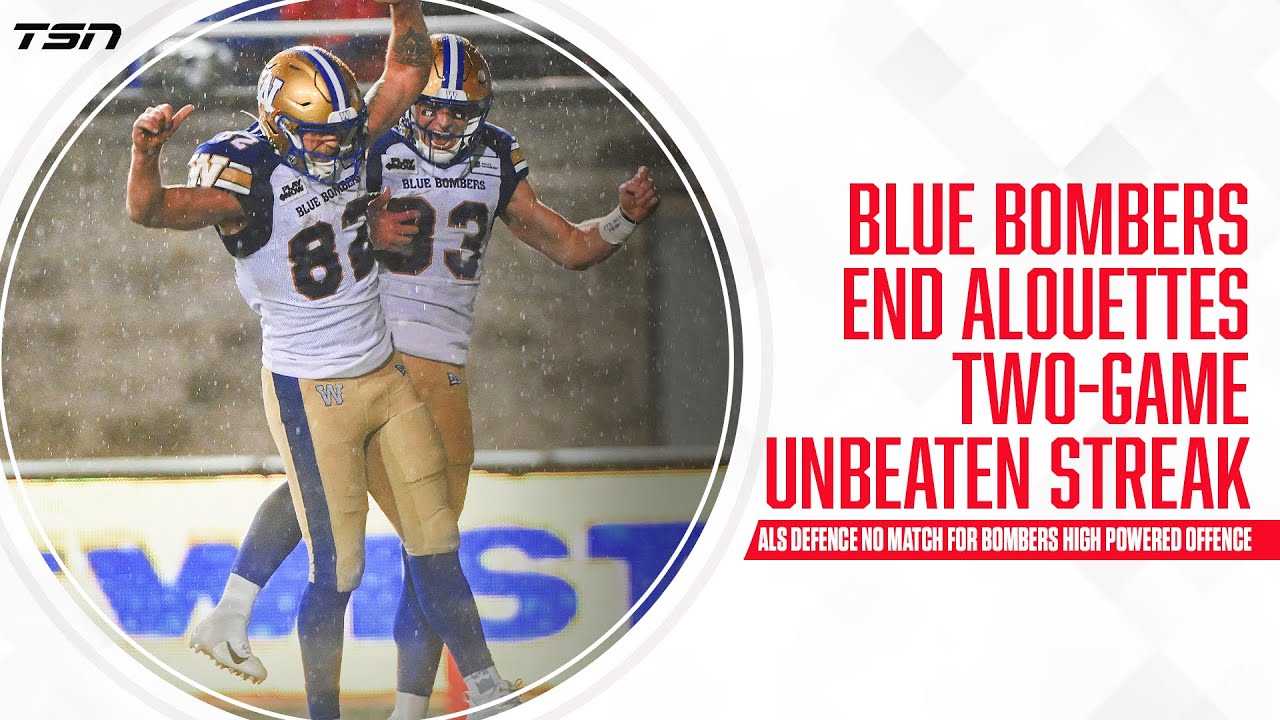 Blue Bombers end Alouettes two-game unbeaten streak