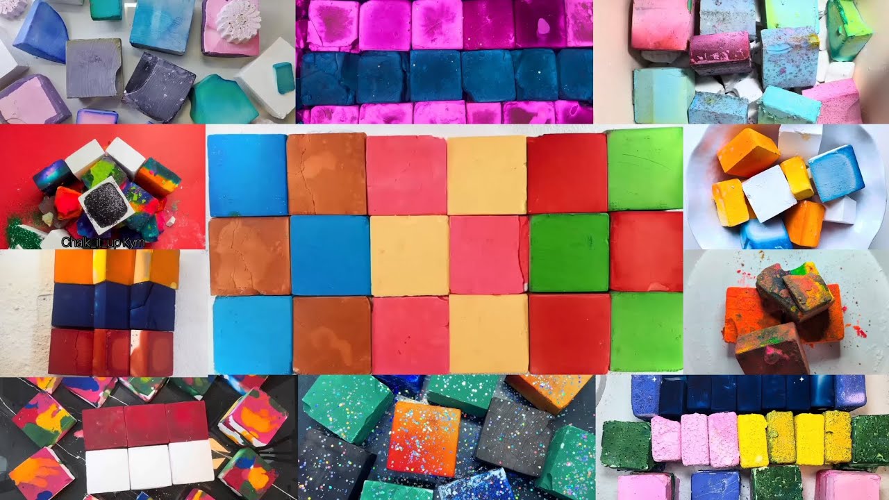 Crunchy soft gymchalk crush asmr | different creators long edit comp | deep dyed colourful gymchalk🎀