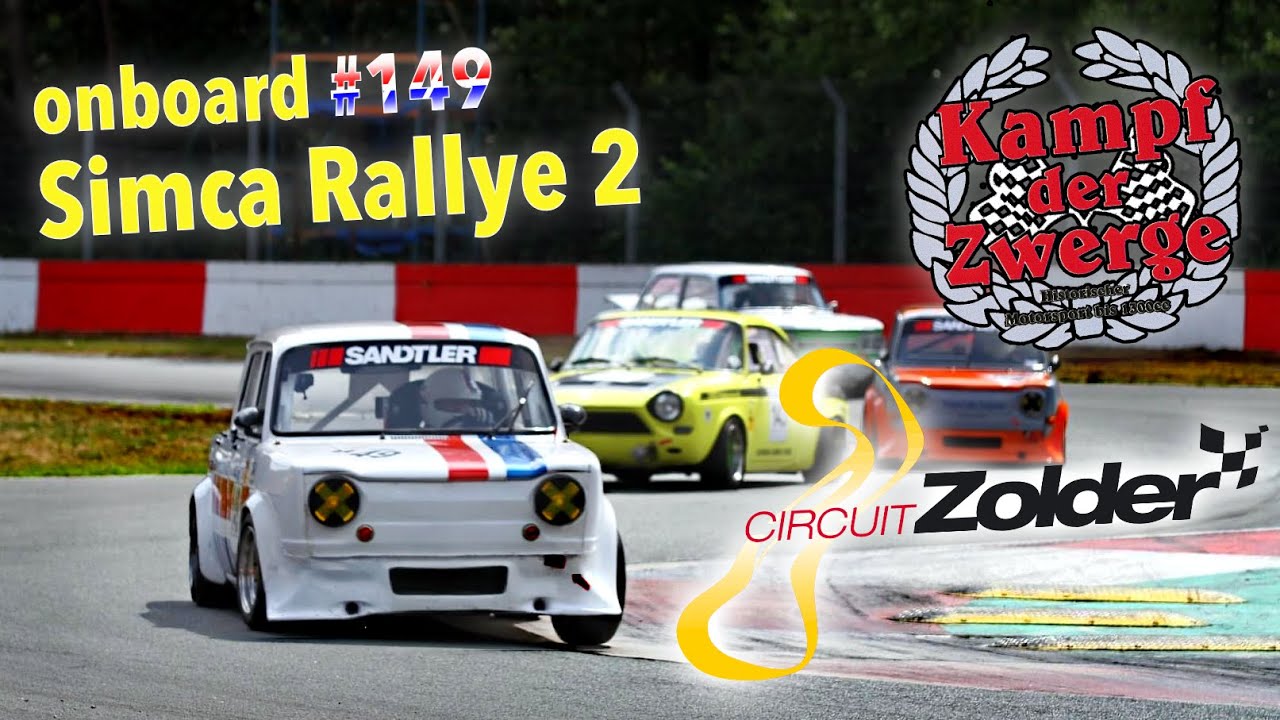 Kampf der Zwerge - Simca Rallye 2 - Onboard Zolder Historic Grand Prix 2023 Race 2