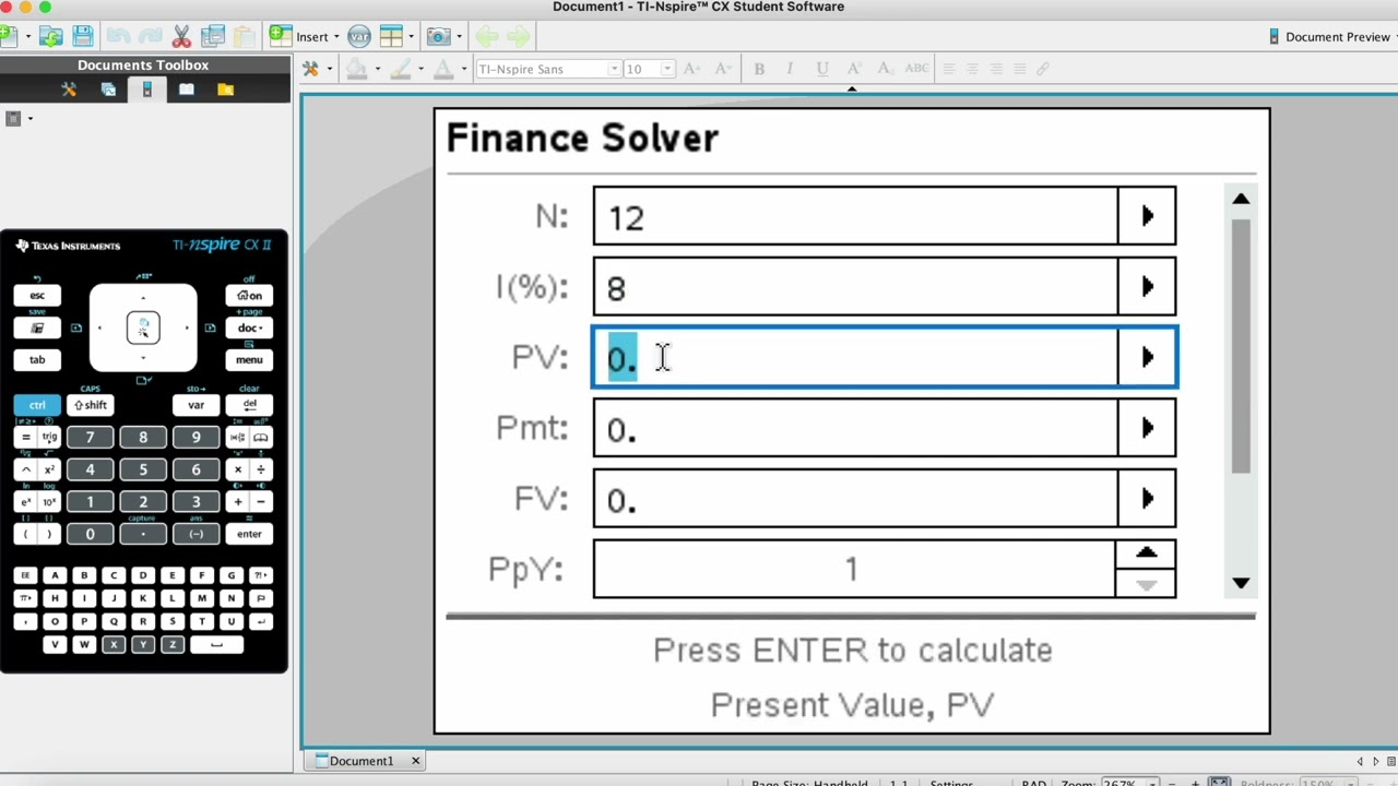 Financial Solver on Ti-Nspire CX-II