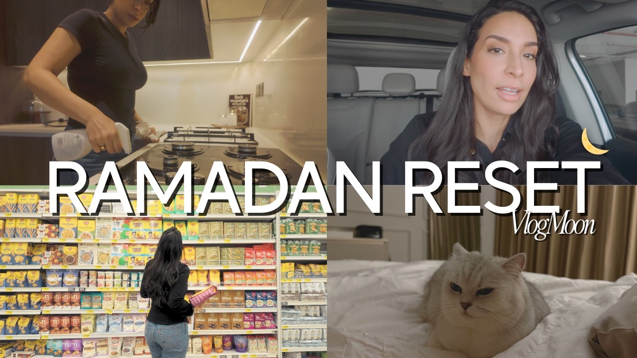 Ramadan 2026 Reset & Prep 🌙 | Wohnung vorbereiten, Putzen & Einkaufen | VLOGMOON