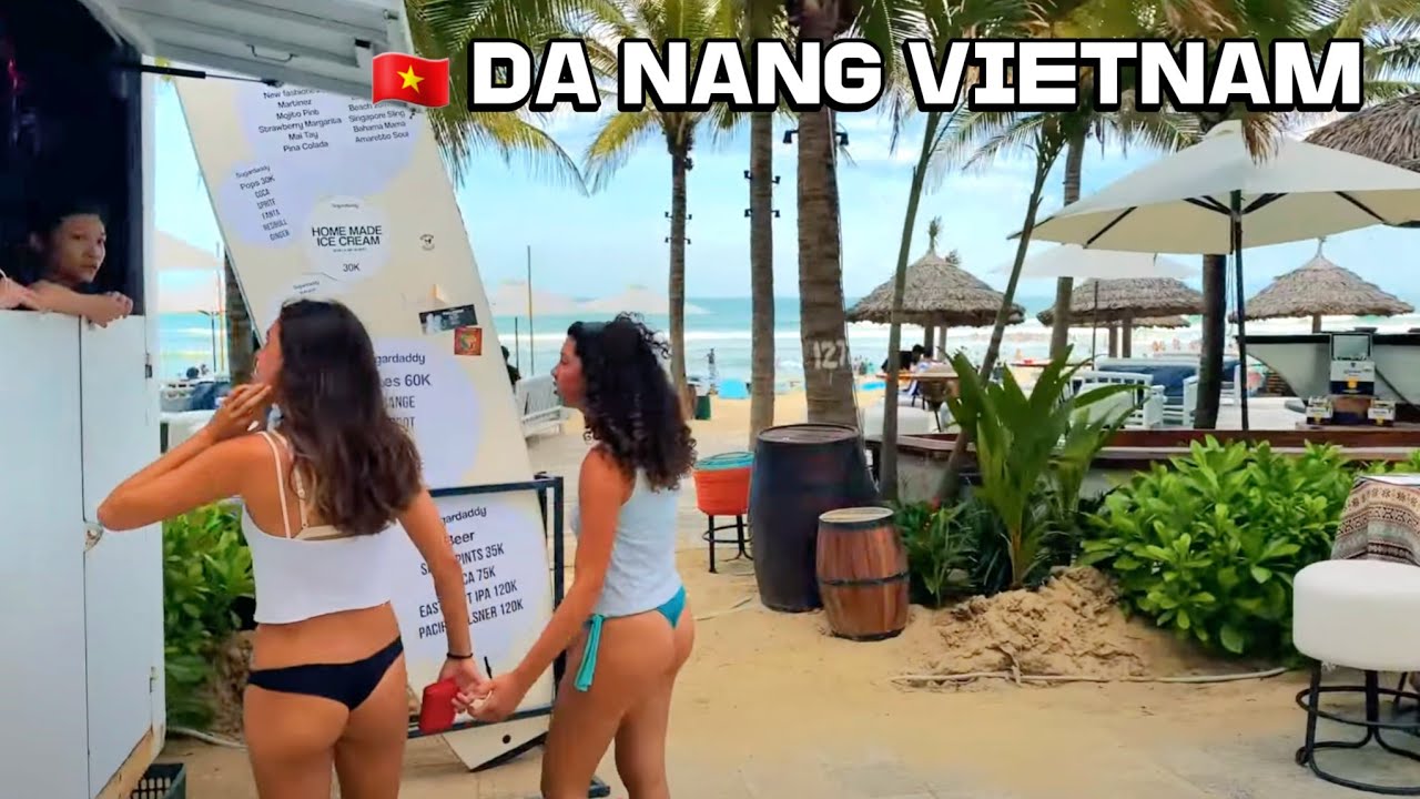 🇻🇳 Дананг Вьетнам 4K Прогулка по пляжу | Любимая набережная экспатов | Вьетнам Vlog 2025