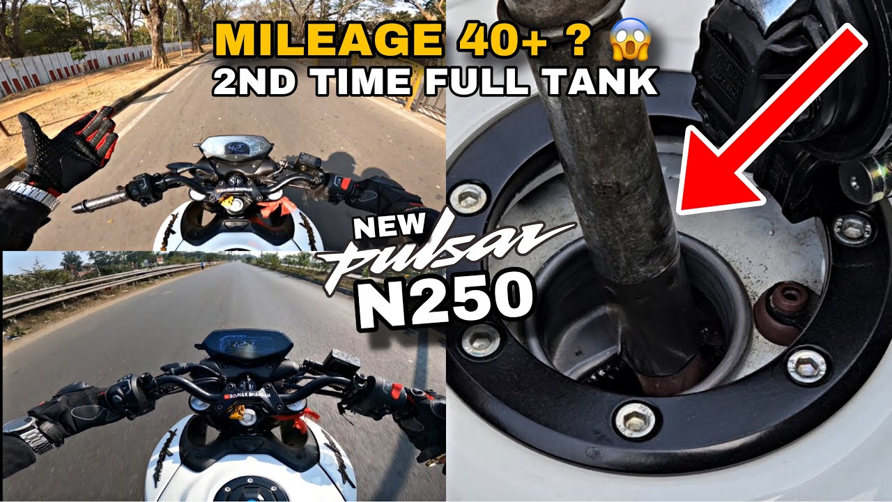 My New Pulsar N250 Mileage After 2nd Time Full Tank Petrol ⛽️ || Shocking Mileage 40+ 😱😱 ||