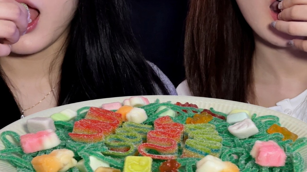 ASMR Satisfying Jelly Mukbang 🍬 Crispy Frozen Jelly & Chewy Candy (Eating Sounds) No Talking