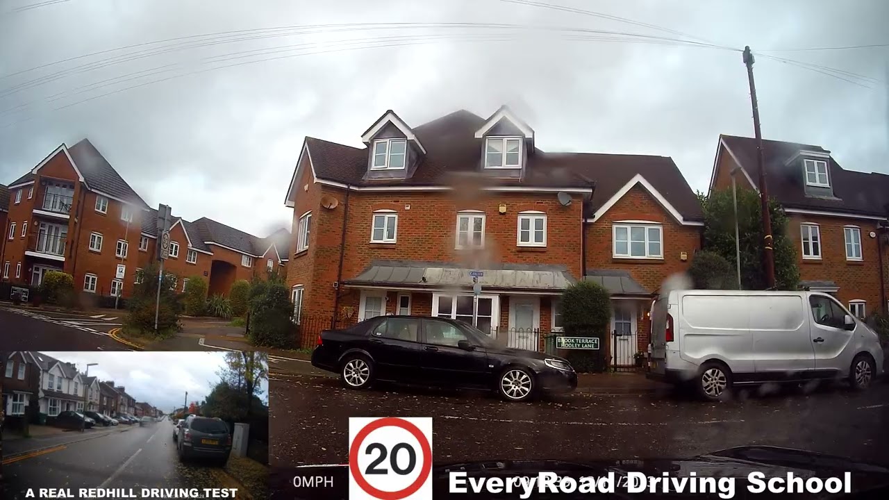 Driving Test At Redhill (aerodrome) Test Centre (Earlswood right turn, Earlswood hill junction)