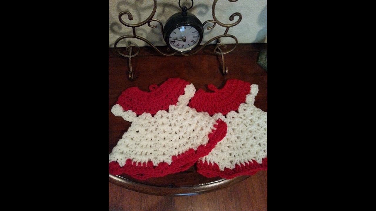 Crochet Dress Potholder Part 1 DIY Tutorial
