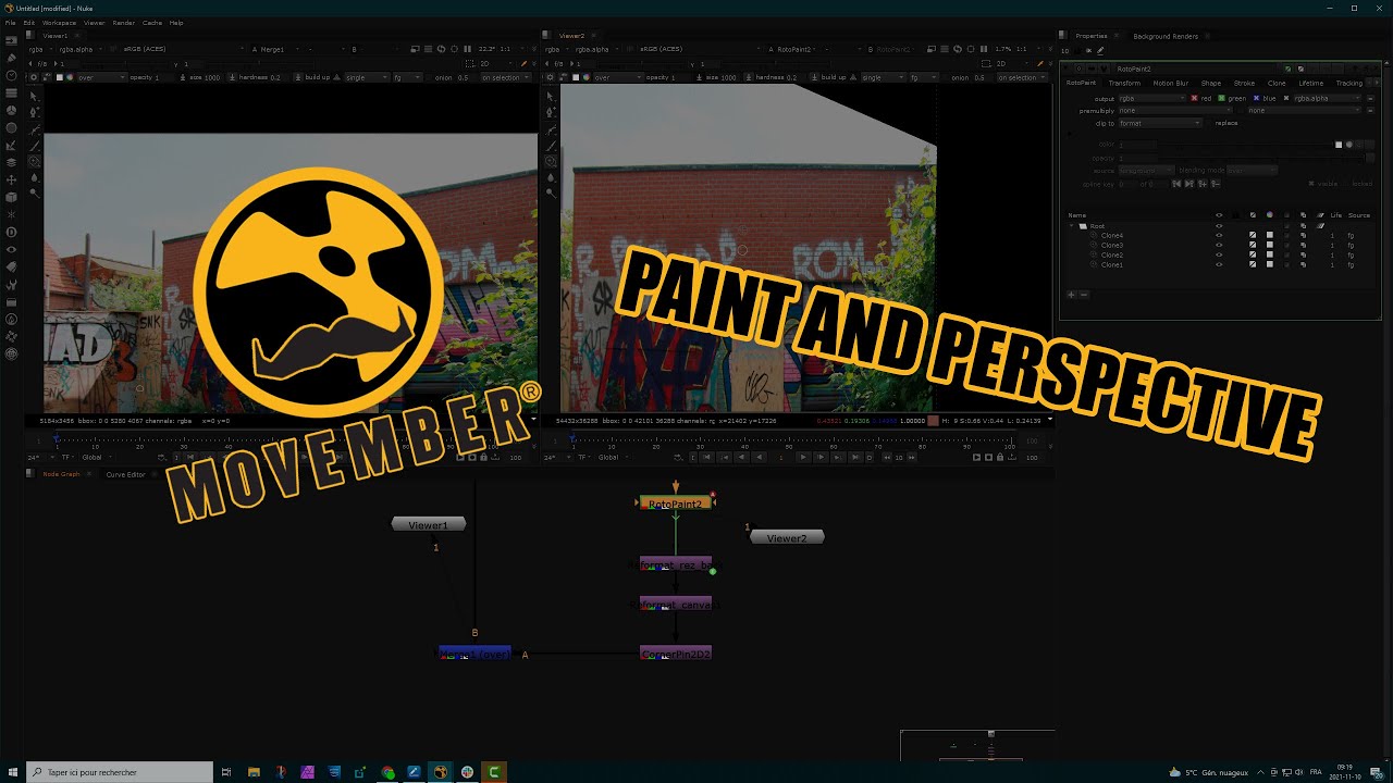 Movember Nuke trick 10 : Paint and perspective