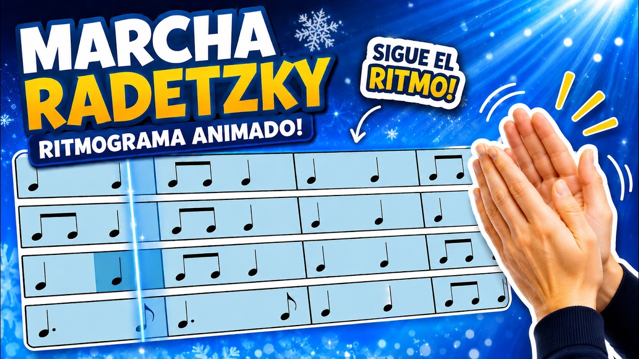 👏 Marcha Radetzky | 🎹 Recurso Digital, Ritmograma Animado