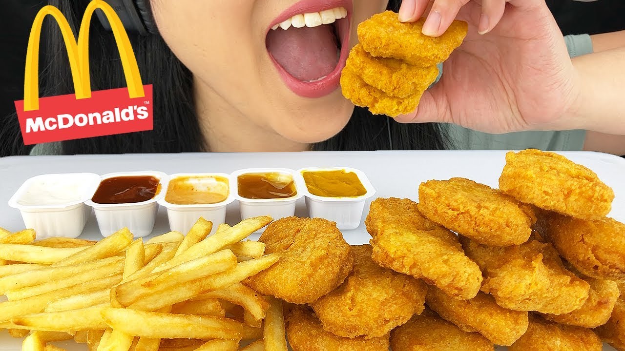 MCDONALD'S CHICKEN NUGGETS ASMR & French Fries Mukbang (Eating Sounds) *No Talking* | ASMR Phan