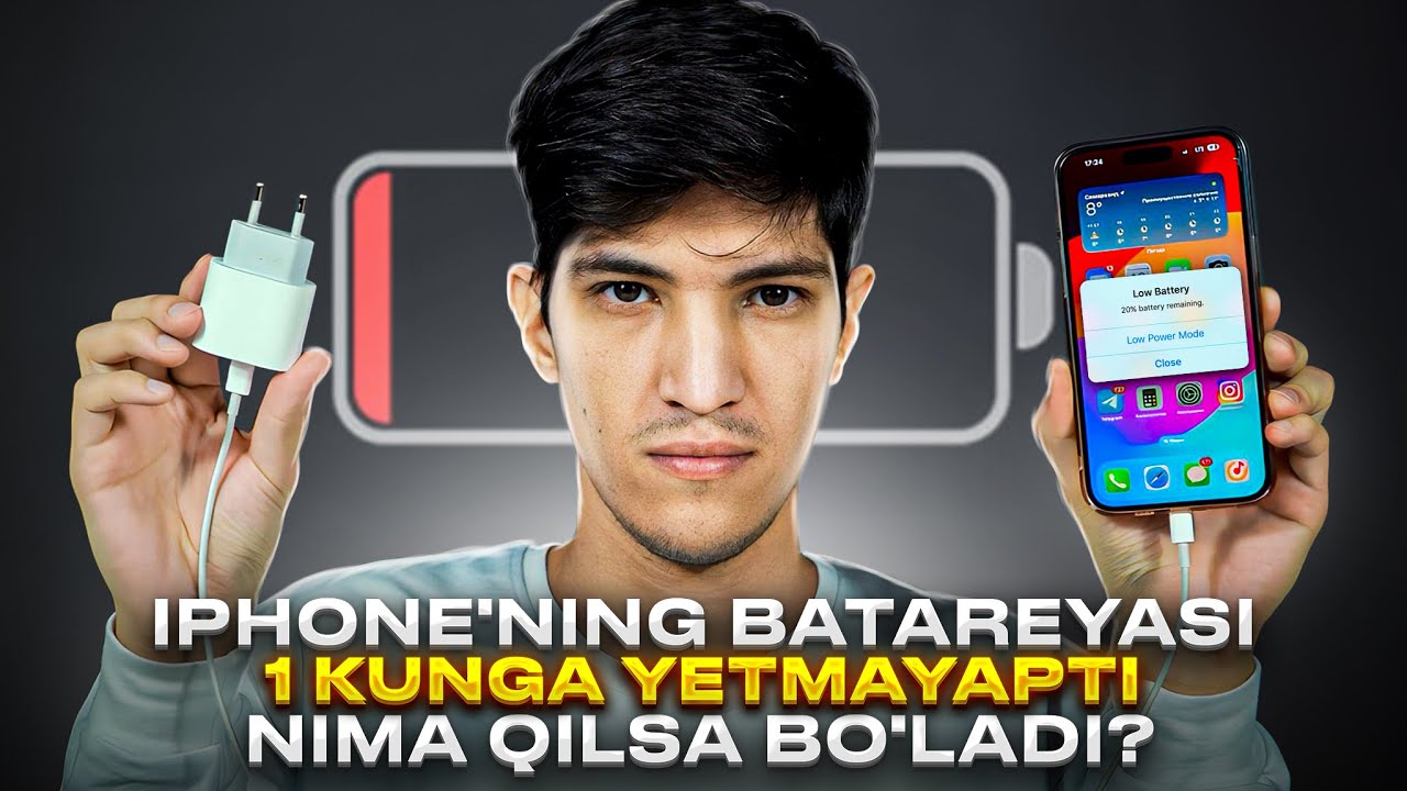 iPhone'ning batareyasi 1 kunga yetmayapti | Nima qilsa bo'ladi?