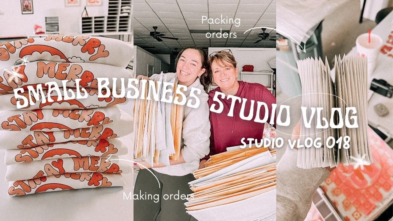 Day in the Life of a Small Business Owner, Packing 100+ Orders, Studio Vlog 017