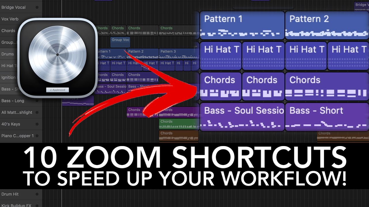 Logic Pro — 10 сочетаний клавиш Zoom для ускорения рабочего процесса!
