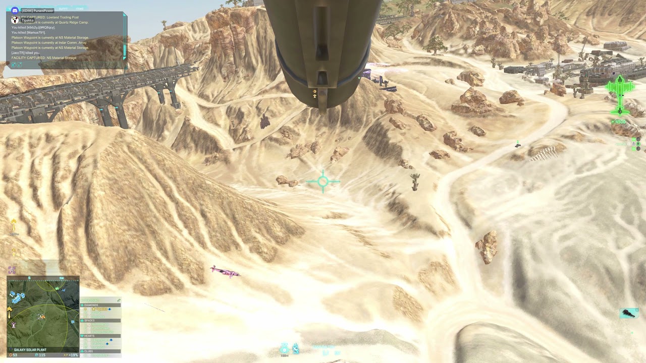 A single spandexman in a gunship nukes a pink terran exploring the Auraxis