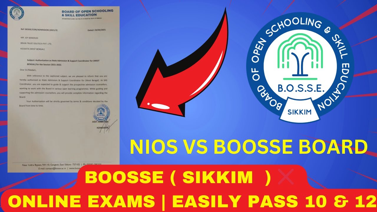 BOSSE SIKKIM BOARD Is Valid or Not 🚫 NIOS Vs BOSSE | Board of Open Schooling & Skill Edu |