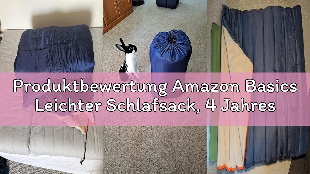 Produktbewertung Amazon Basics Leichter Schlafsack, 4 Jahreszeiten, für Kaltes und Warmes Wetter, Ca