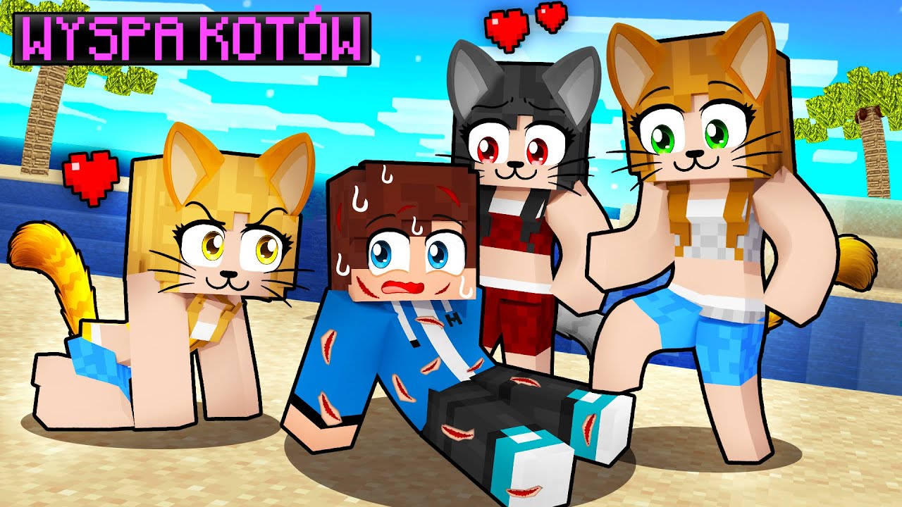 TRAFIŁEM NA WYSPĘ TYLKO DLA DZIEWCZYN KOTEK w Minecraft!