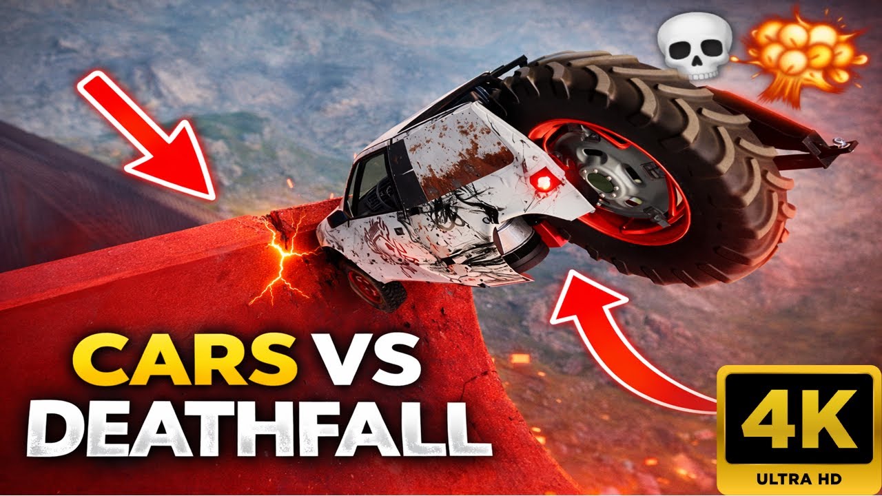 Cars vs Death fall compilation #8 - BeamNG Drive