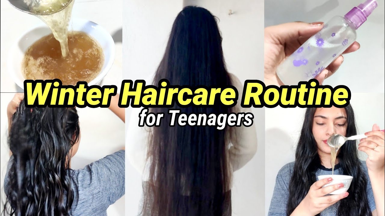 Winter Haircare Routine for teenagers! DIY hair mask and hair serum | Weekly Haircare Routine😍