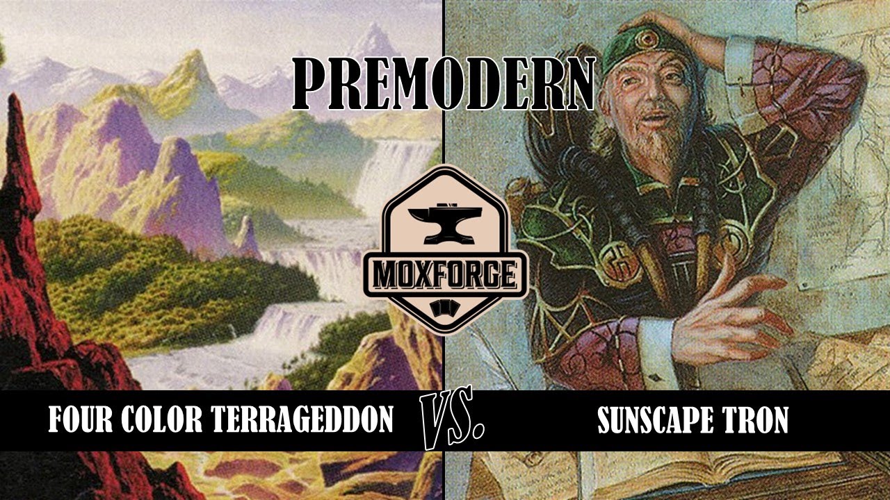 🇬🇧 Premodern: Four Color Terrageddon vs. Sunscape Tron