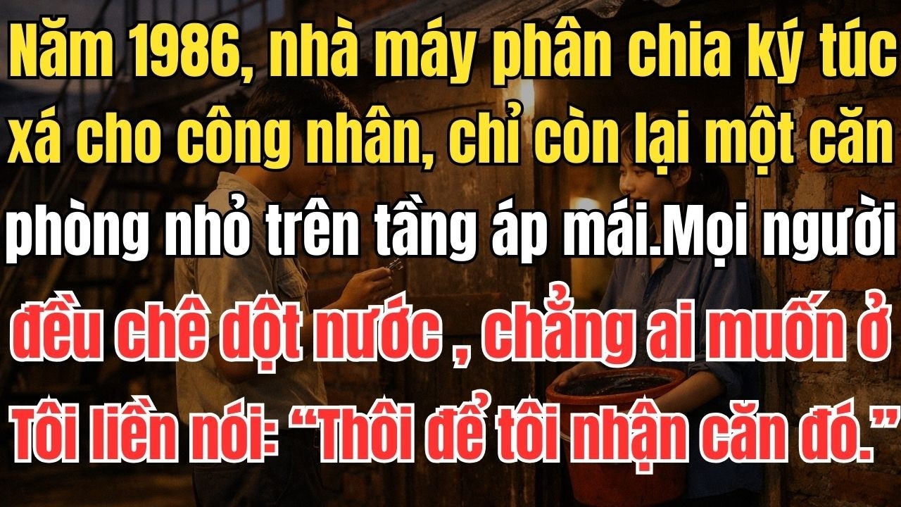 Năm 1986, nhà máy phân chia ký túc xá cho công nhân, chỉ còn lại một căn phòng nhỏ trên tầng áp mái