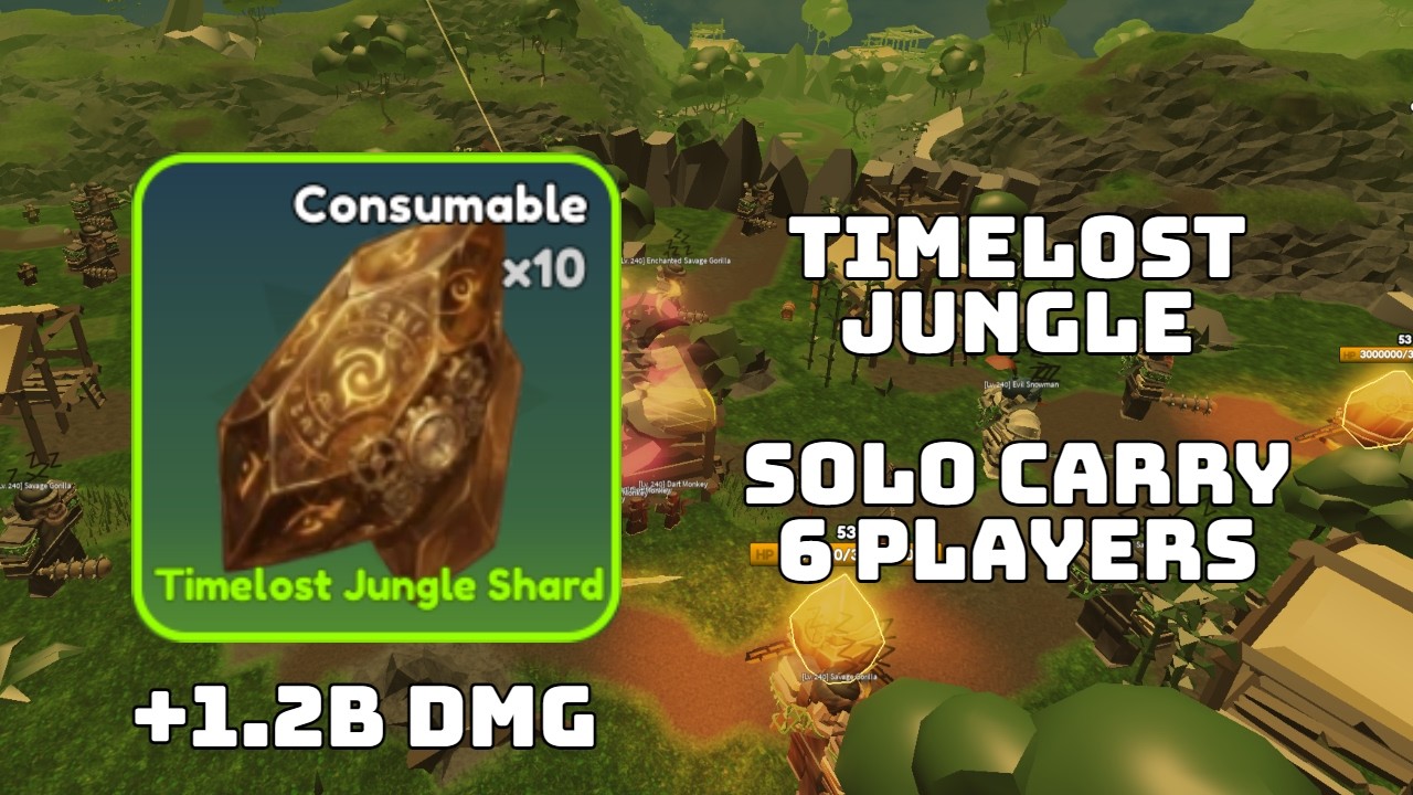 Timelost Jungle (6 Players) SOLO CARRY +1.2B DMG  | Timelost Jungle Shard | v13.5.0