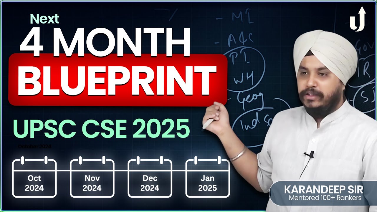 Next 4 month's strategy (Oct'24 to Jan'25) for UPSC CSE 2025 🚀| Karandeep sir #levelupias