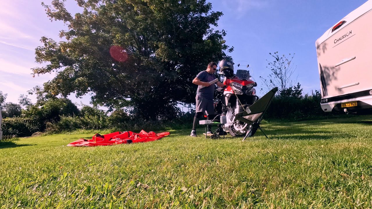 Day 2 of first Solo Camping trip with the Ducati
