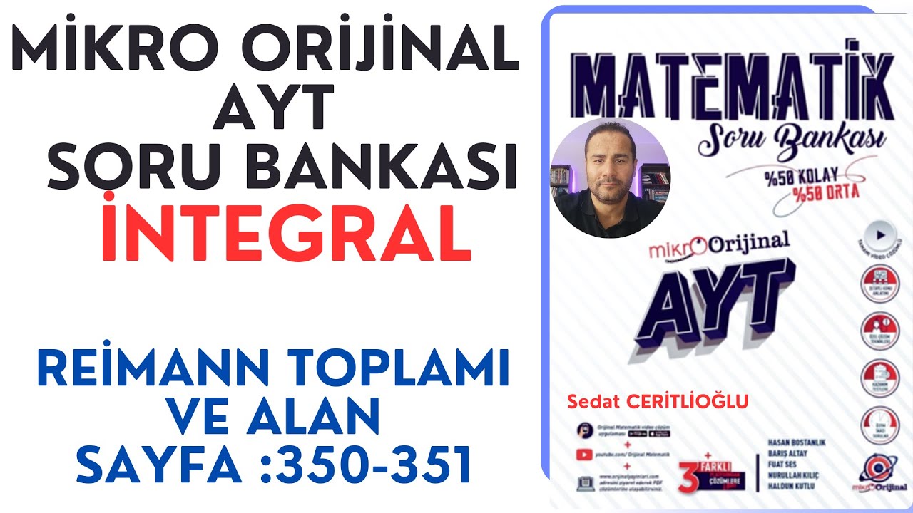İNTEGRAL | MİKRO AYT SORU BANKASI SYF: 350-351 | #orijinalmatematik  #mikroorijinal # yks2025