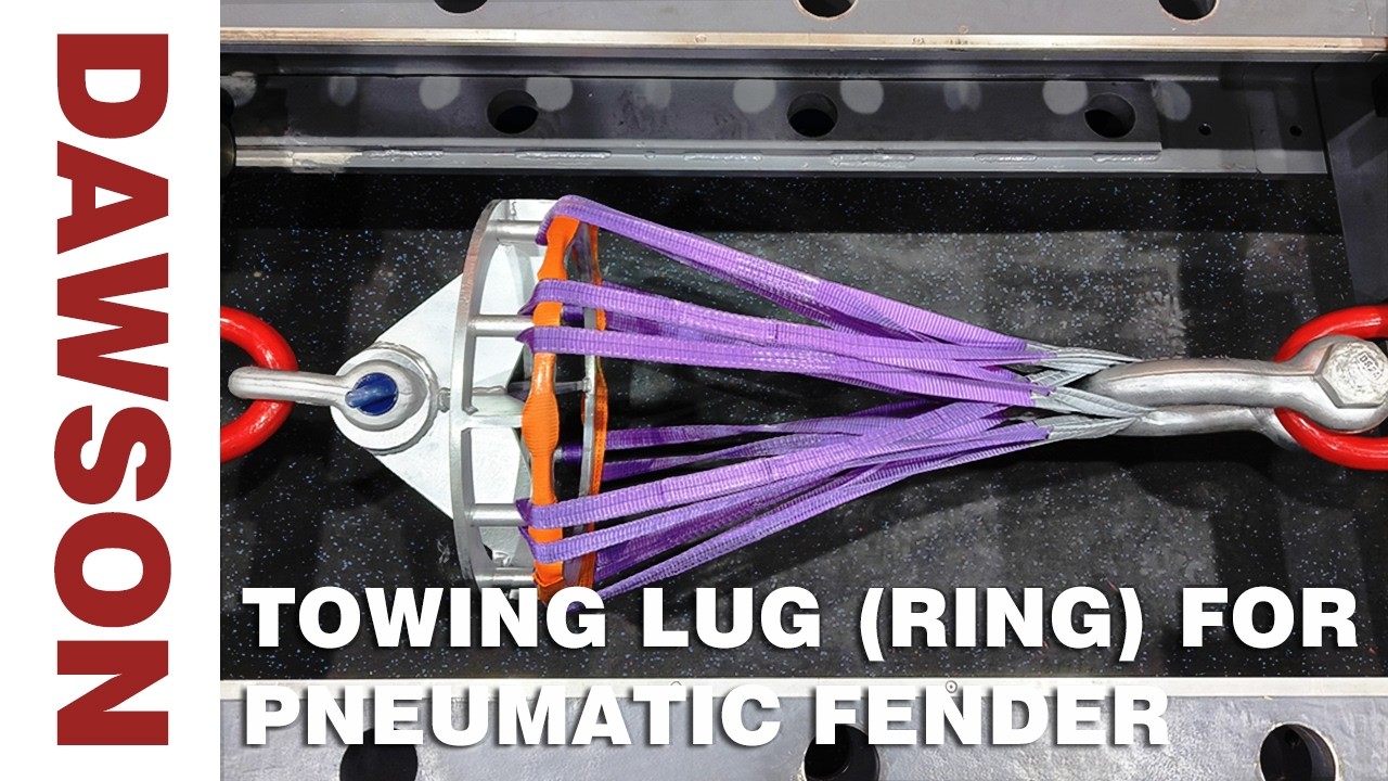 Breaking Load Test of DAWSON Towing Lifting Lugs for Marine Rubber Fender