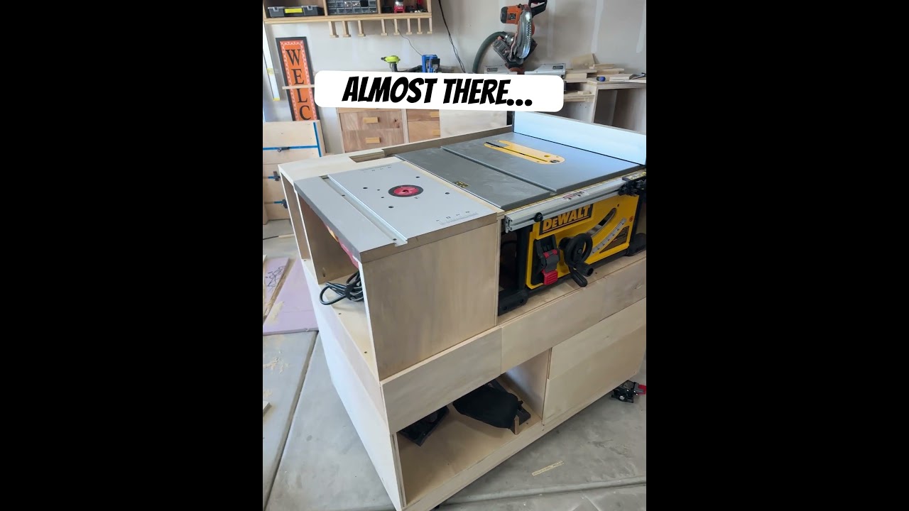 Mobile table saw with built in router table&hellip; #woodworking #dewalt #skil #dewalttools #diy #shoplife
