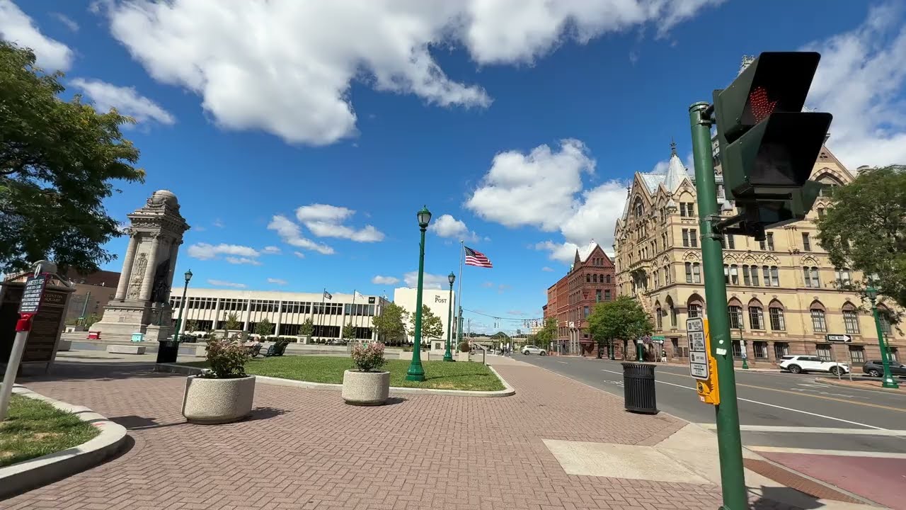 Walk around downtown of Syracuse, NY August 30, 2025