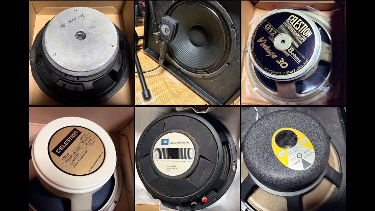 JBL D131 vs E120 vs Celestion Vintage 30 vs G12H-75 vs Electro Voice EVM12S - Speakers Comparison