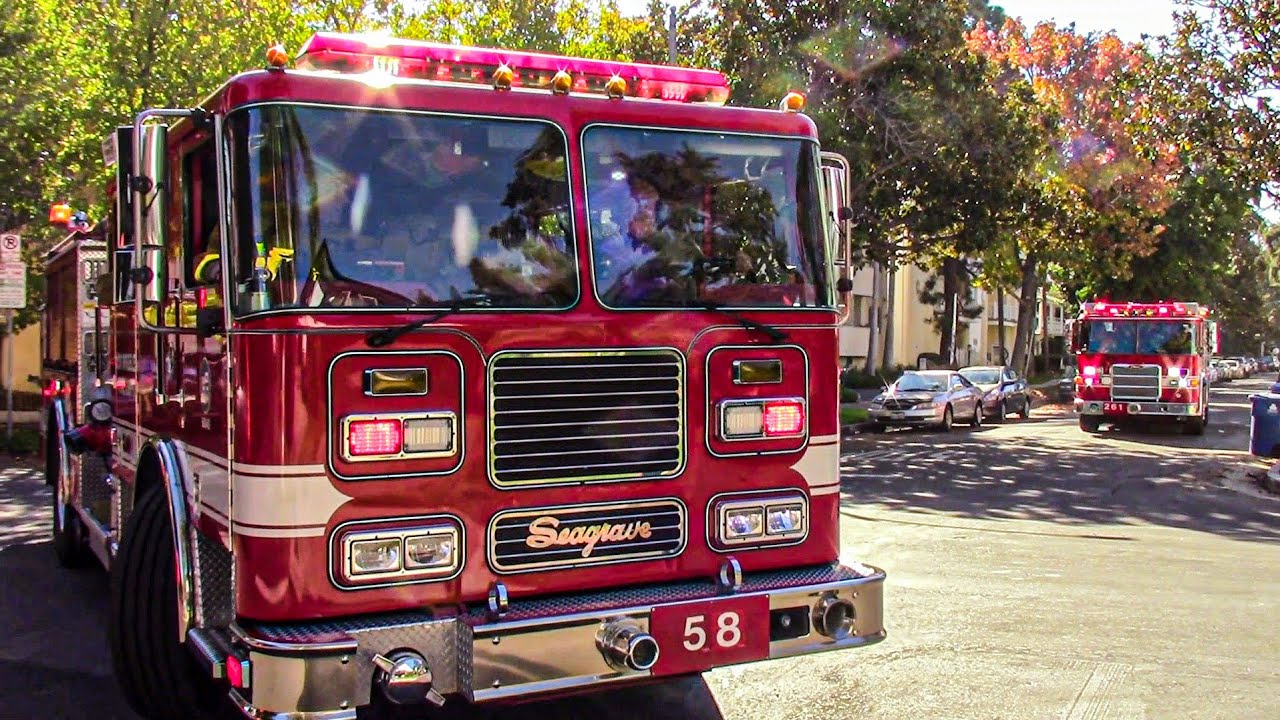 *Air Horn* LAFD Light Force 61, Engine 58 (reserve), & Rescue 858 Responding
