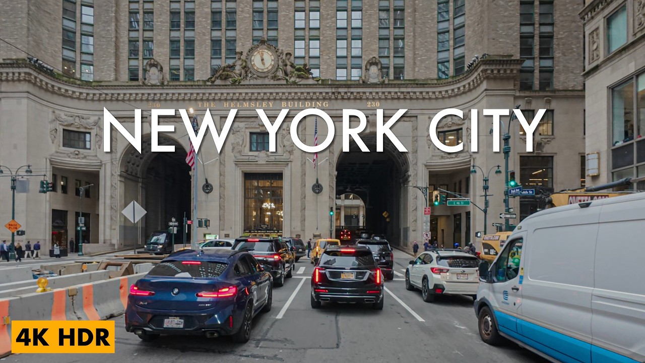 New York City 4K Drive | Manhattan → JFK Airport via Midtown Tunnel