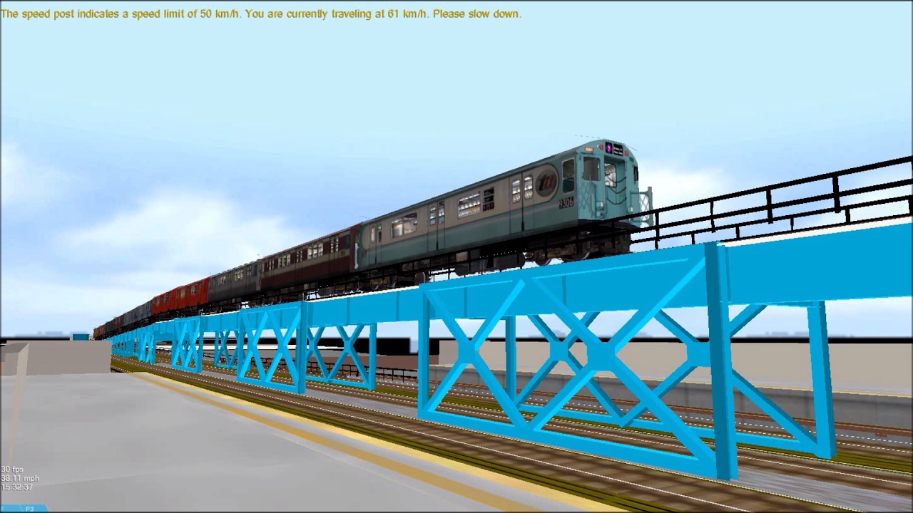 OpenBVE HD: Chasing NYC Subway Train of Many Colors [New Release] on 7 Express Line (2/20/17)