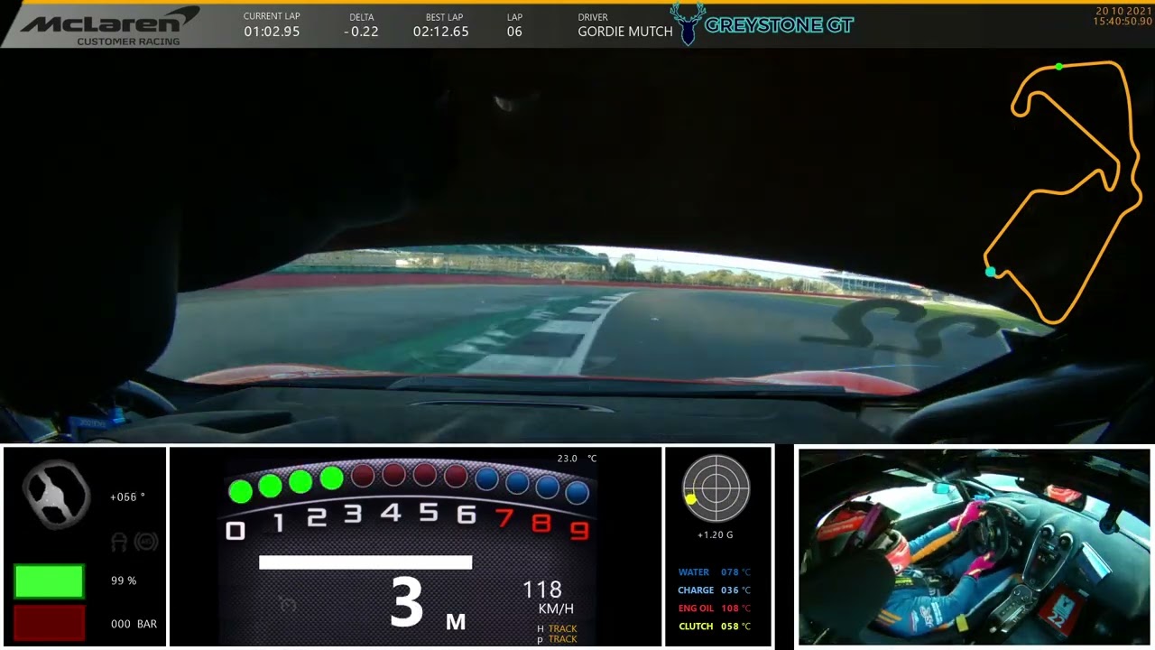 Silverstone McLaren 570s GT4 Old Tyres Fastest Lap