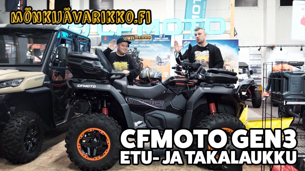 CFMOTO GEN3 Tesseract etu- ja takalaukku! CFMOTO-pikakiinnikkeet.